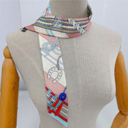 Women's Elegant Professional Duplex Printing Silk Scarf