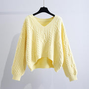 Loose Outer Wear Lazy Style Hole Knit Sweater