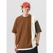 Men's Japanese Style Loose And Versatile Short Sleeves