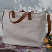 Walid Unisex Canvas Bag - Cream