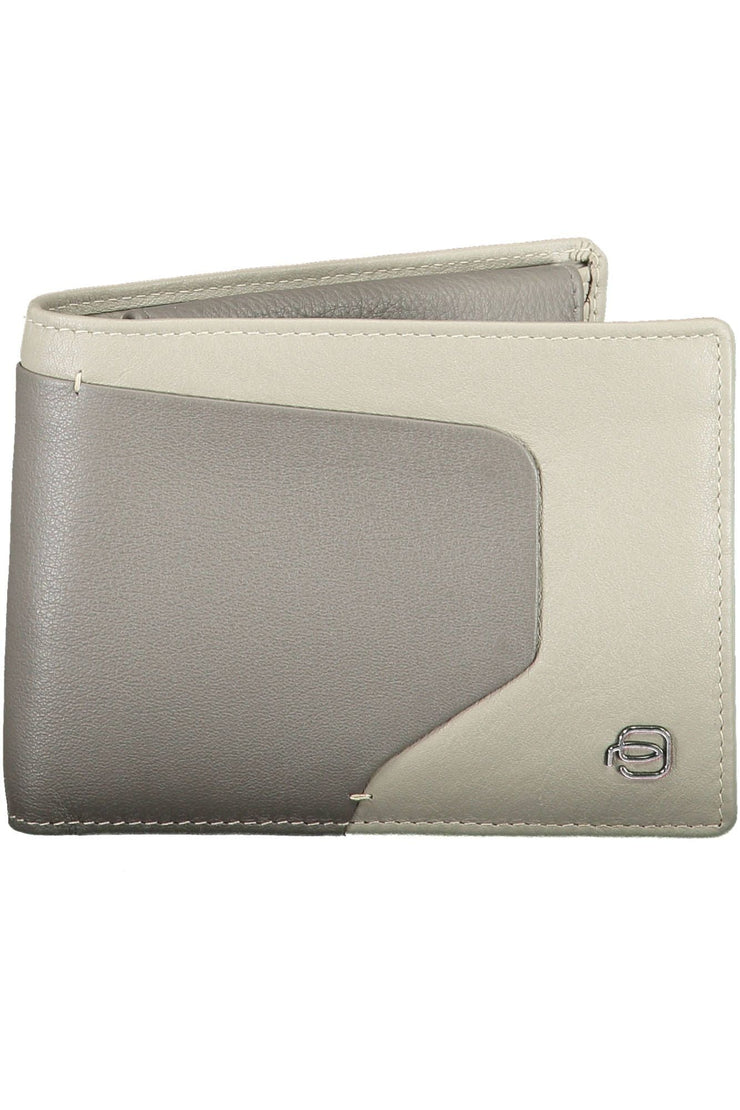 Piquadro Gray Leather Wallet